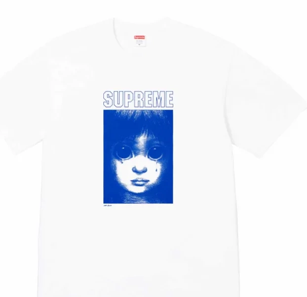 Black and Margaret Keane Big M L 24SS Teardrop S Tee XL Manga Tears White 0806
